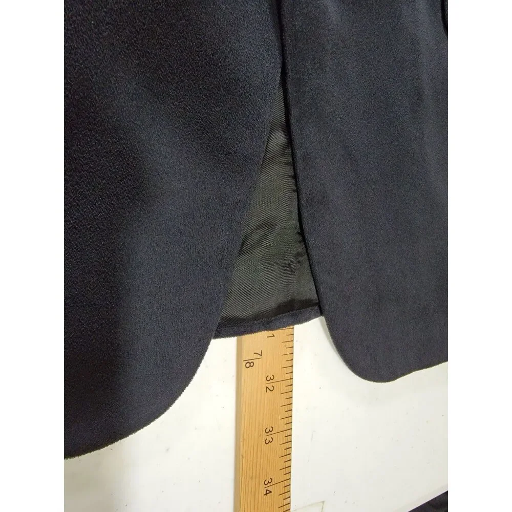 Vintage Mort Wallin Suede Men's Navy Suit Jacket Sport Coat Blazer - 42R - Picture 5 of 10
